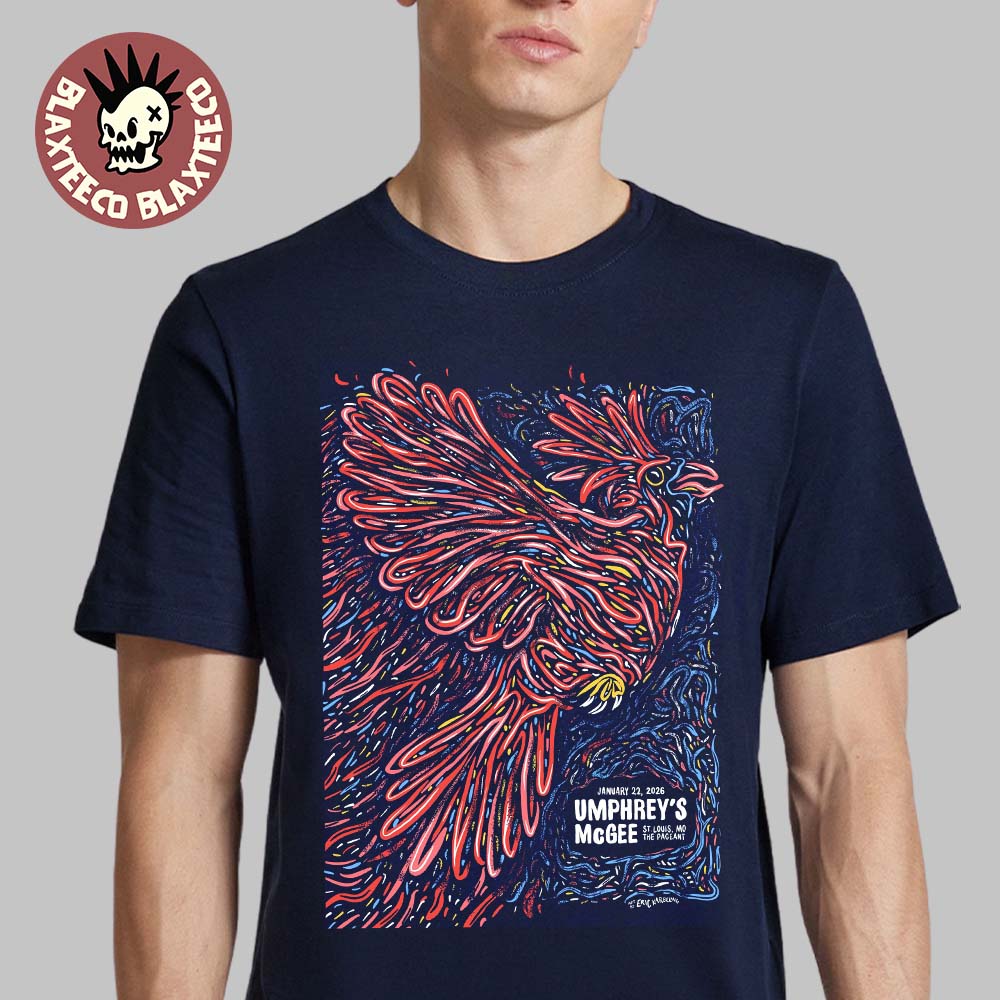 Umphreys McGee St Louis Missouri 2026 Gig Poster At The Pageant On January 22 2026 The Cardinal Art T-Shirt - T-Shirt, Sweatshirt, Hoodie