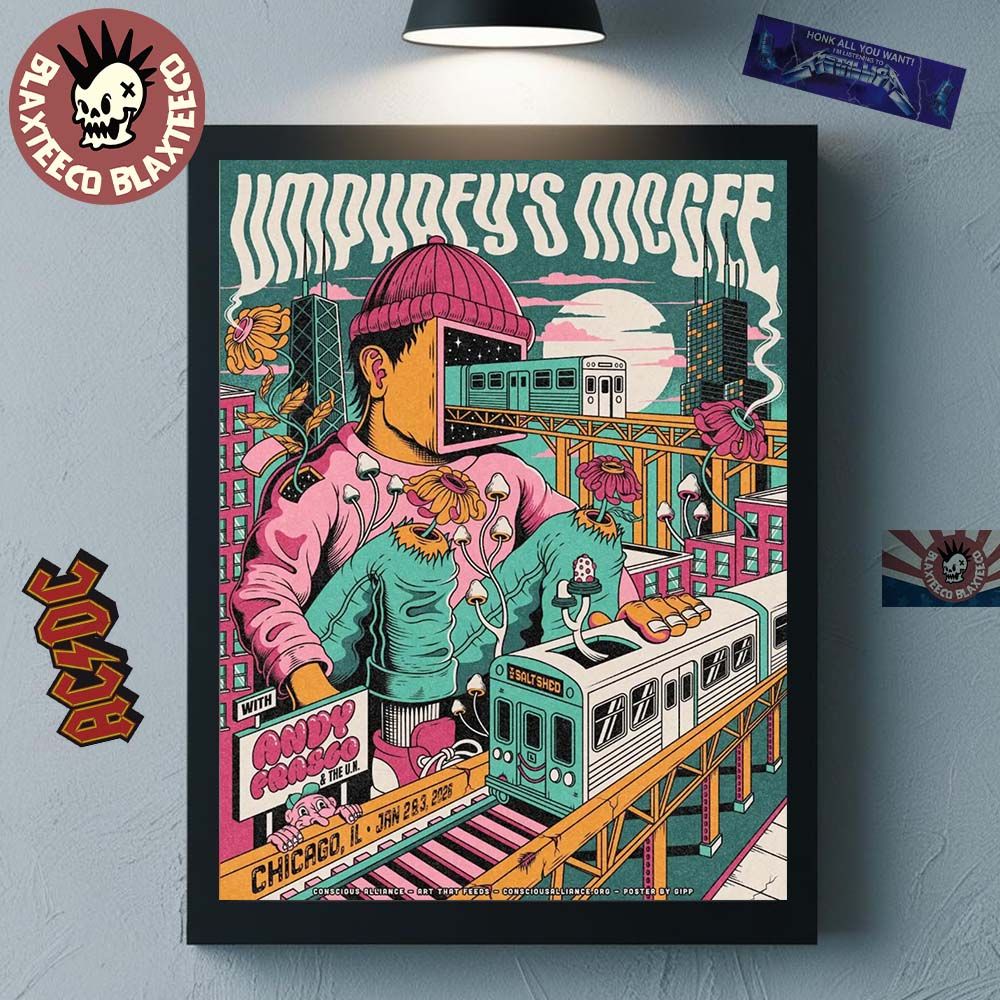 Umphreys Mcgee Chicago Illinois 2026 Event Poster At The Salt Shed On January 2 And 3 2026 Home Decor Poster Canvas - T-Shirt, Sweatshirt, Hoodie