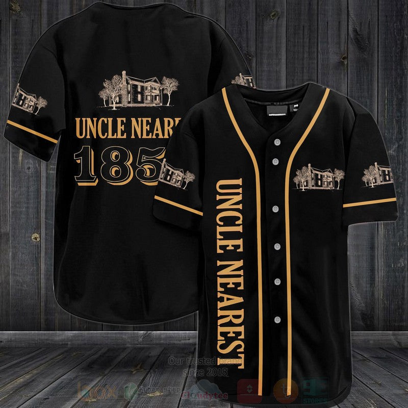 FASHION Uncle Nearest Premium Whiskey Baseball Jerseys Botton Shirt baseball jersey product view 1