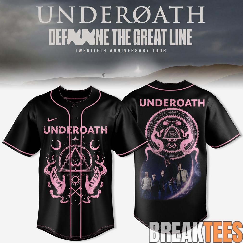 Underoath x Define The Great Line 20th Anniversary Baseball Jersey Unisex T-shirt, Sweatshirt, Hoodie, Long Sleeve Tee - T-Shirt, Sweatshirt, Hoodie