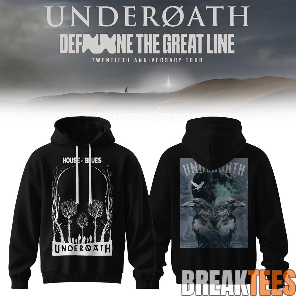 Underoath x Define The Great Line 20th Anniversary Hoodie Unisex T-shirt, Sweatshirt, Hoodie, Long Sleeve Tee - T-Shirt, Sweatshirt, Hoodie
