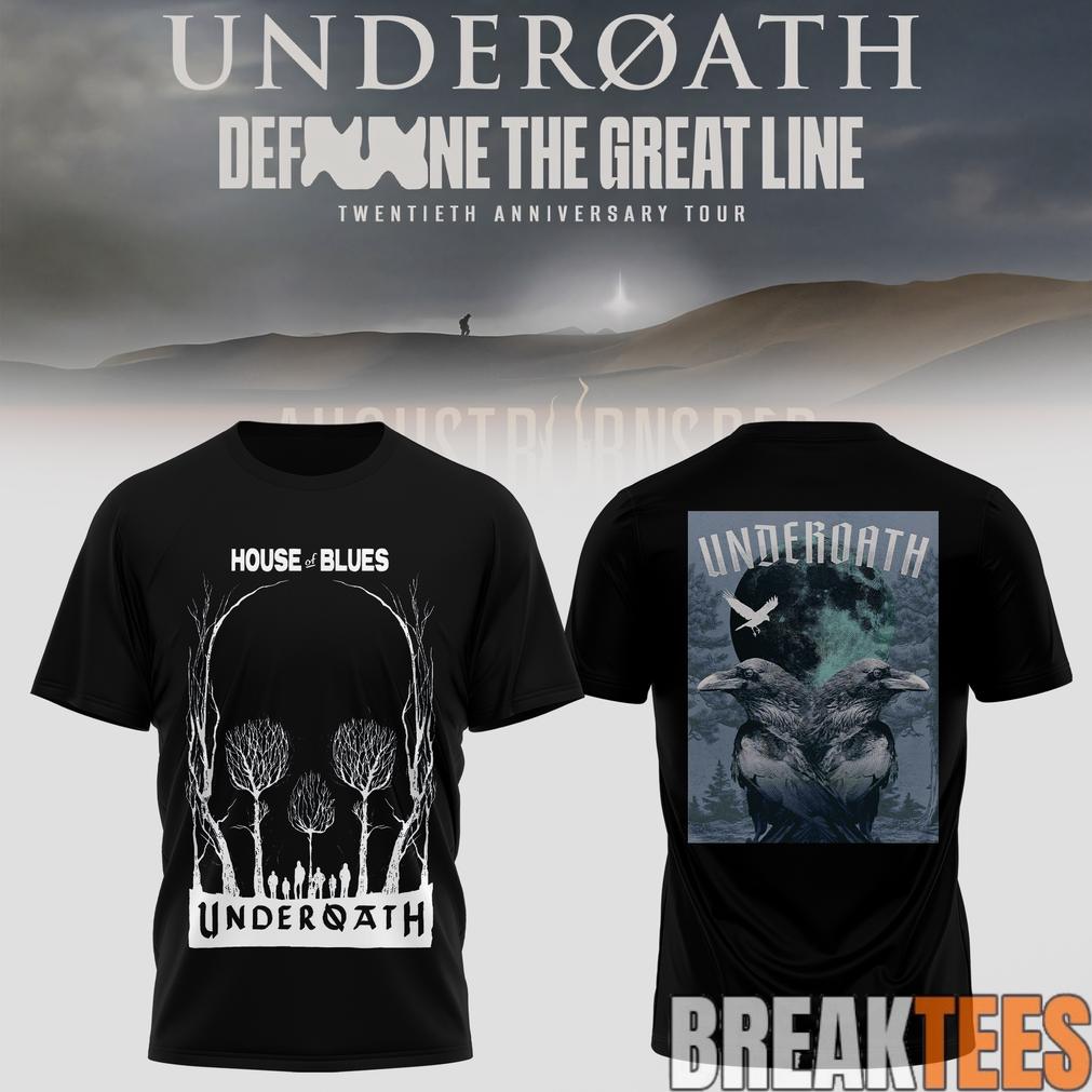 Underoath x Define The Great Line 20th Anniversary T-Shirt Unisex T-shirt, Sweatshirt, Hoodie, Long Sleeve Tee - T-Shirt, Sweatshirt, Hoodie
