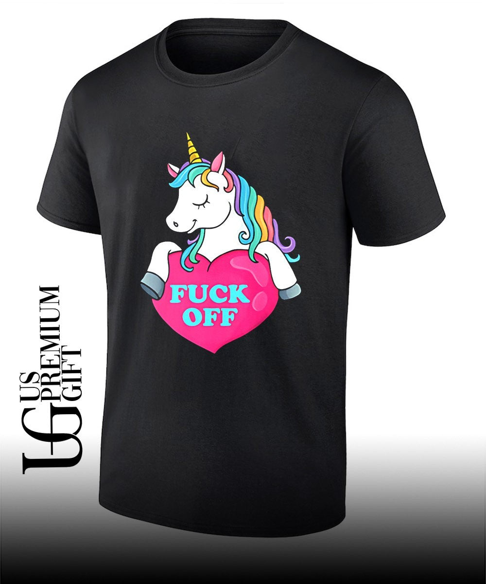 Unicorn fuck off heart shirt Unisex T-shirt, Sweatshirt, Hoodie, Long Sleeve Tee - T-Shirt, Sweatshirt, Hoodie