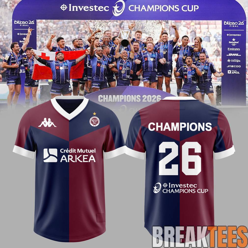 Union Bordeaux Bgles European Champions 2026 Home Jersey Unisex T-shirt, Sweatshirt, Hoodie, Long Sleeve Tee - T-Shirt, Sweatshirt, Hoodie