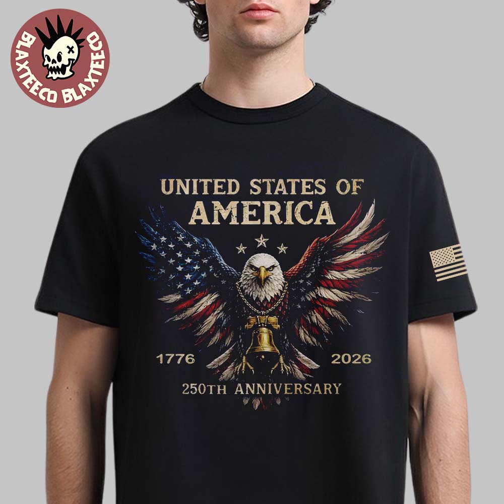 United States Of America USA 250 Anniversary 1776 2026 Eagle Wings Flag T-Shirt Unisex T-shirt, Sweatshirt, Hoodie, Long Sleeve Tee - T-Shirt, Sweatshirt, Hoodie