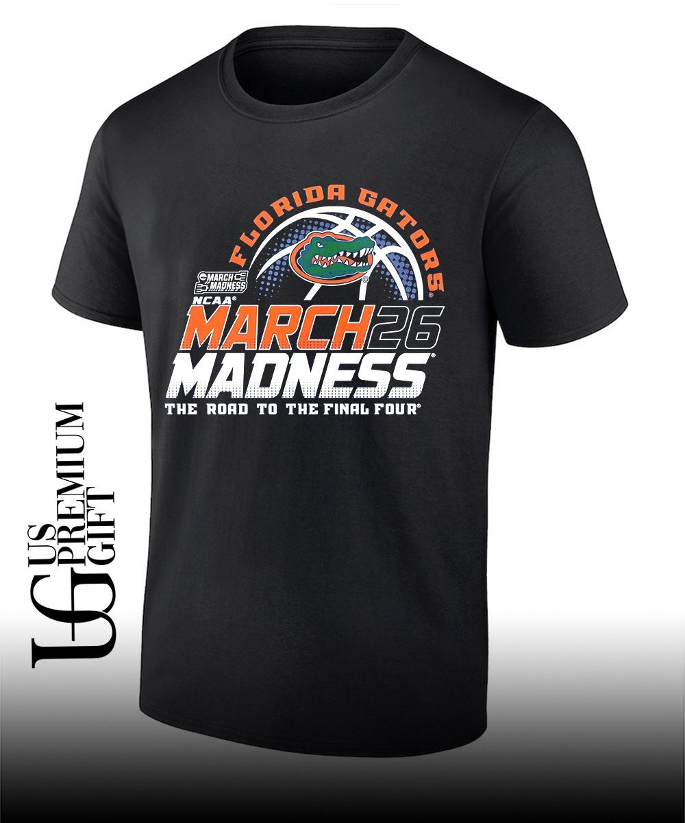 University of Florida Gators March Madness The Road To The Final Four 2026 shirt Unisex T-shirt, Sweatshirt, Hoodie, Long Sleeve Tee - T-Shirt, Sweatshirt, Hoodie