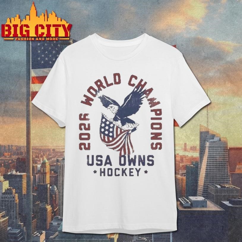 Usa Owns Hockey 2026 Champions - Adult & Kids T-Shirts, Sweatshirts & Hoodies apparel design preview 1