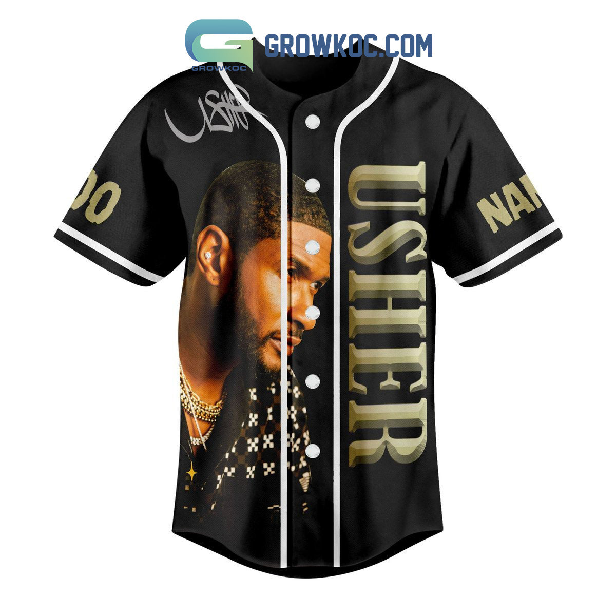 Usher I’m Just Here For The Half Time Show Personalized Baseball Jersey baseball jersey product view 2