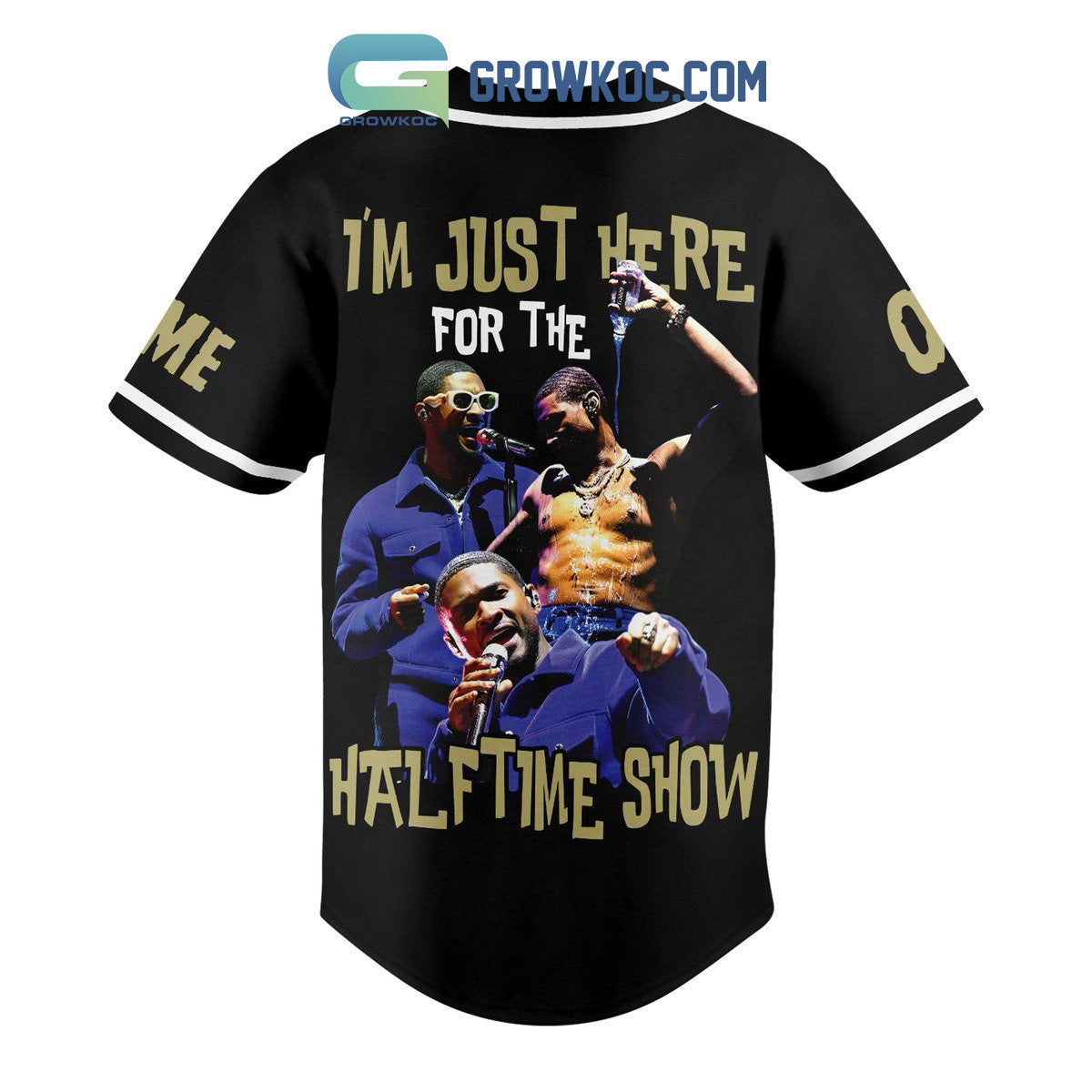 Usher I’m Just Here For The Half Time Show Personalized Baseball Jersey baseball jersey product view 3