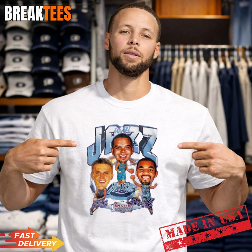 Utah Jazz NBA Western Conference Finals Champions 2007 caricature t-shirt Unisex T-shirt, Sweatshirt, Hoodie, Long Sleeve Tee - T-Shirt, Sweatshirt, Hoodie