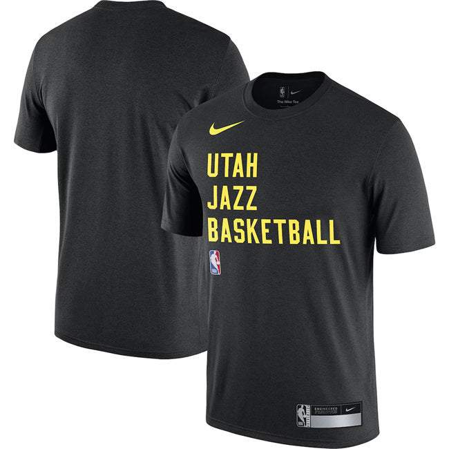 Utah Jazz Black Practice T-Shirt Basketball Jersey basketball jersey product view 1