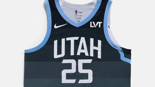 Utah Jazz Mountain-Inspired City Edition Style 1 Basketball Jersey basketball jersey product view 1