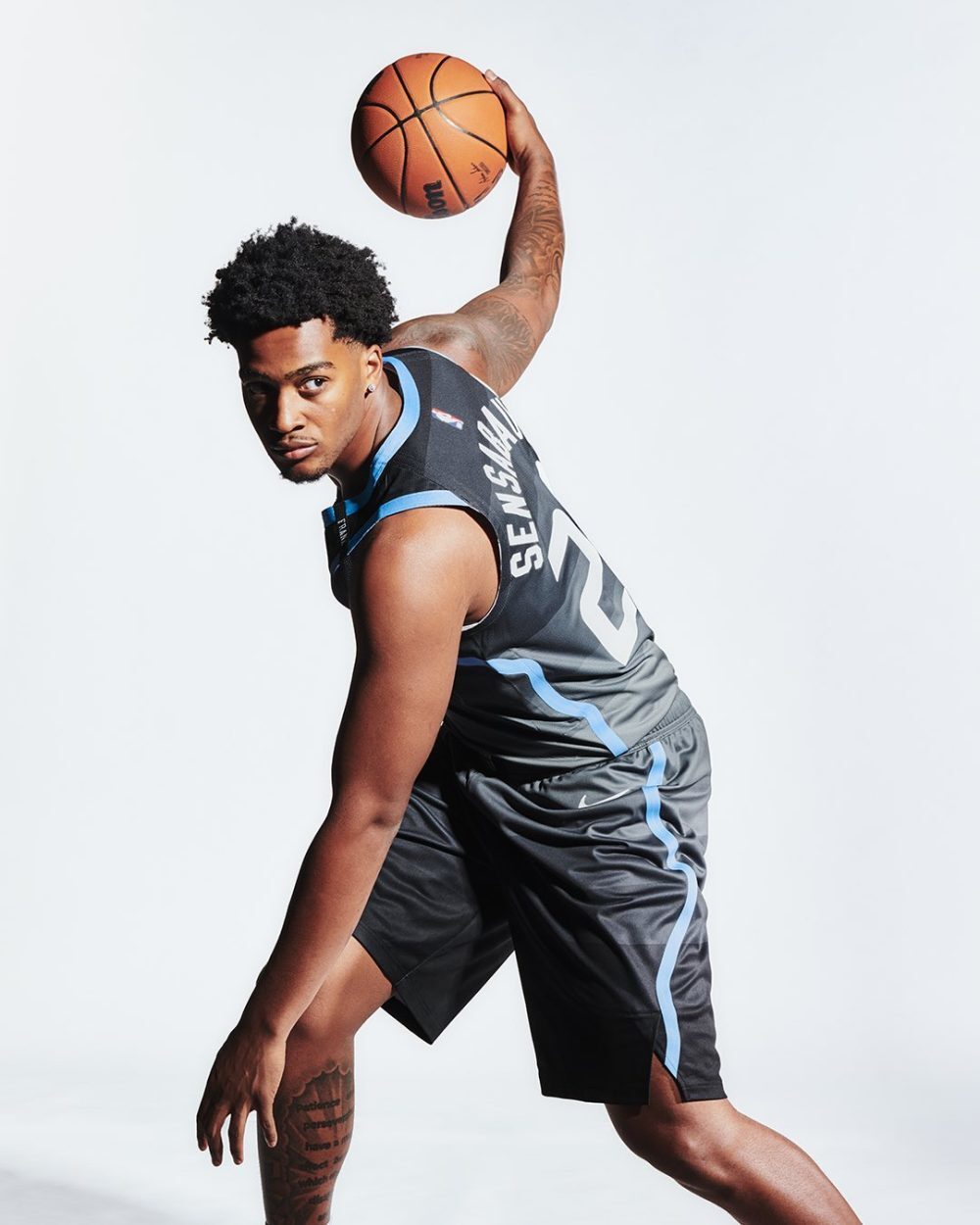 Utah Jazz Mountain-Inspired City Edition Style 2 Basketball Jersey basketball jersey product view 1
