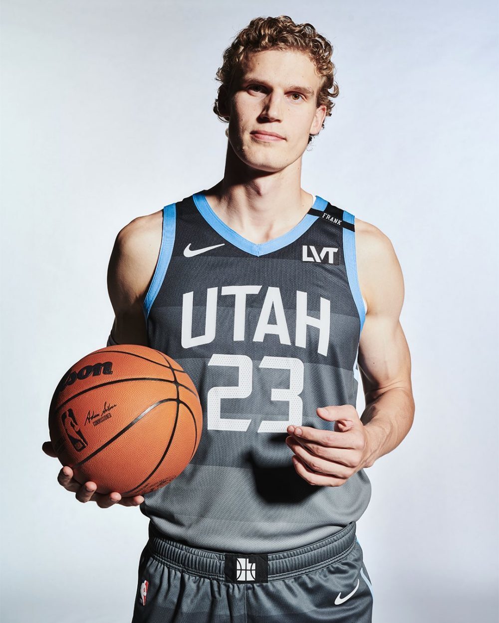 Utah Jazz Mountain-Inspired City Edition Style 3 Basketball Jersey basketball jersey product view 1