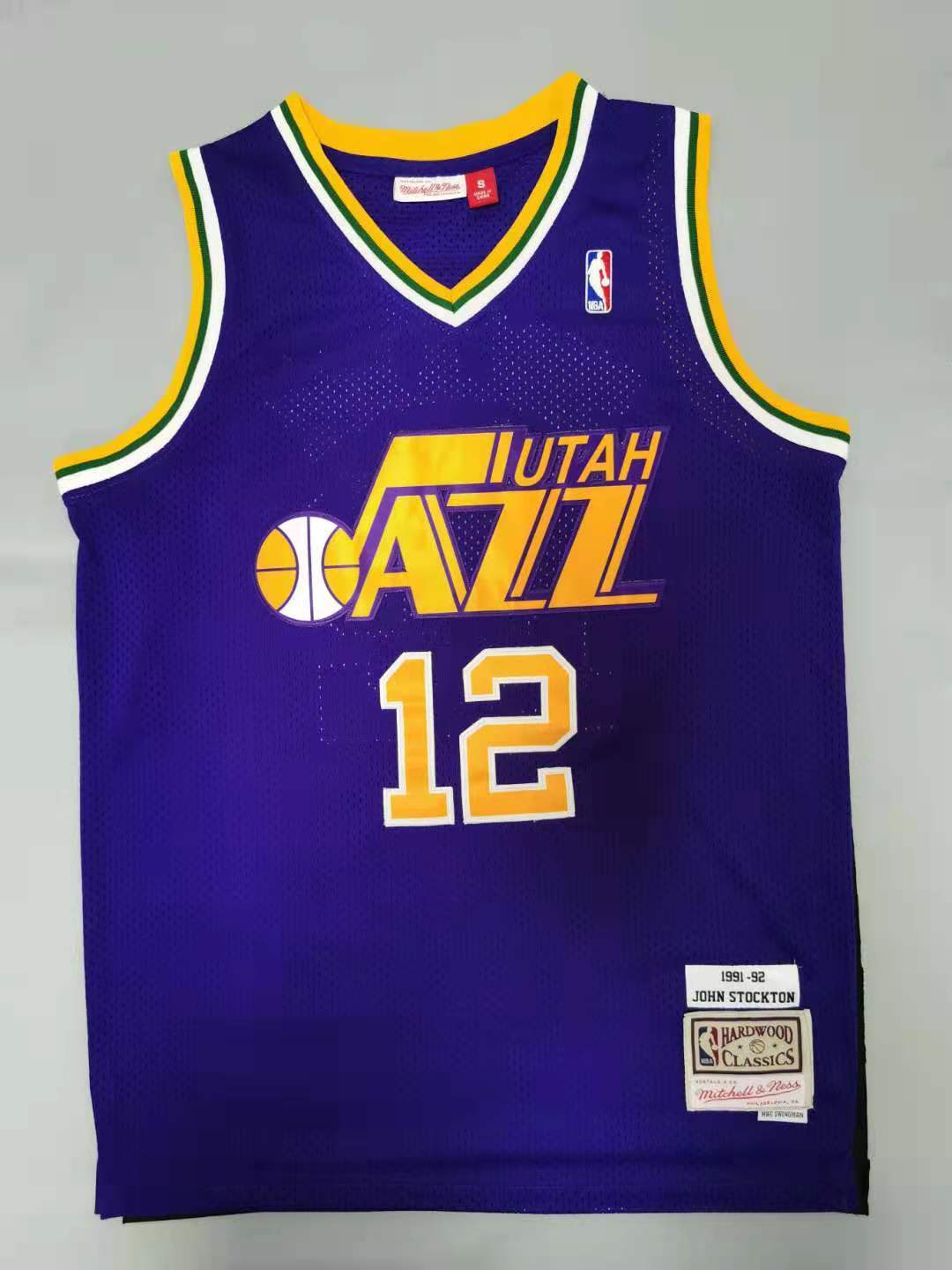 Utah Jazz #12 John Stockton Jazz 12# Retro - Purple Style 2 Basketball Jersey basketball jersey product view 1
