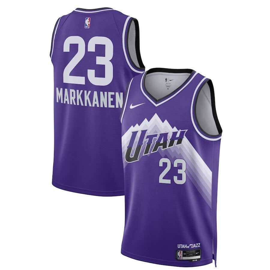 Utah Jazz #23 Lauri Markkanen Unisex 202324 Swingman Jersey - Purple - City Edition Basketball Jersey basketball jersey product view 1