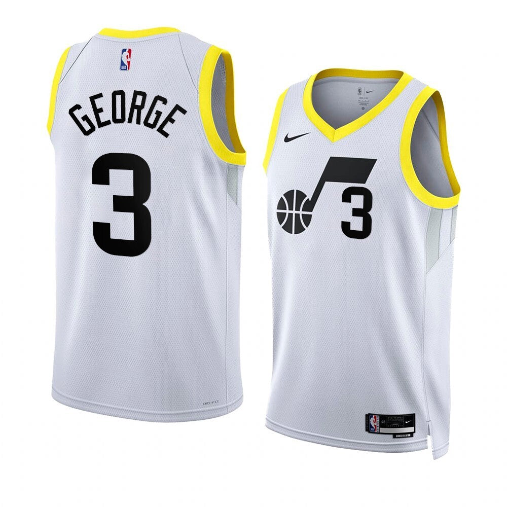 Utah Jazz #3 Keyonte George 2023 NBA Draft Men White Jersey 2022-2023 Association Edition Basketball Jersey basketball jersey product view 1