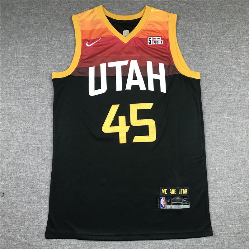 Utah Jazz #45 Donovan Mitchell Jazz 45 Black City Edition Style 2 Basketball Jersey basketball jersey product view 1