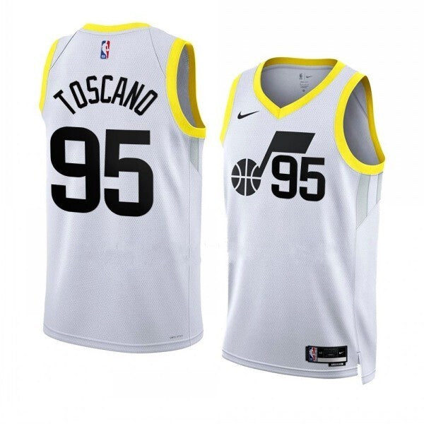Utah Jazz #95 Juan Toscano-Anderson White Association Edition Swingman Basketball Jersey basketball jersey product view 1