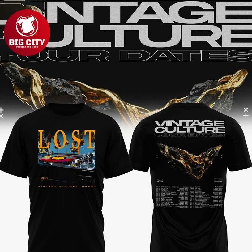 VINTAGE CULTURE Tour Dates Limited Two Sided Shirt Unisex T-shirt, Sweatshirt, Hoodie, Long Sleeve Tee - T-Shirt, Sweatshirt, Hoodie