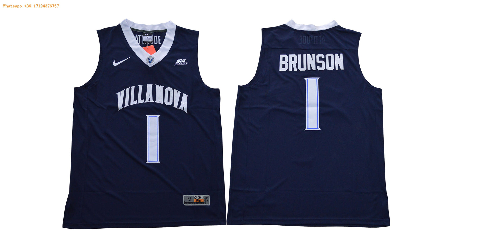 V Collar Villanova 1 .jpg College Football Jersey football jersey product view 1