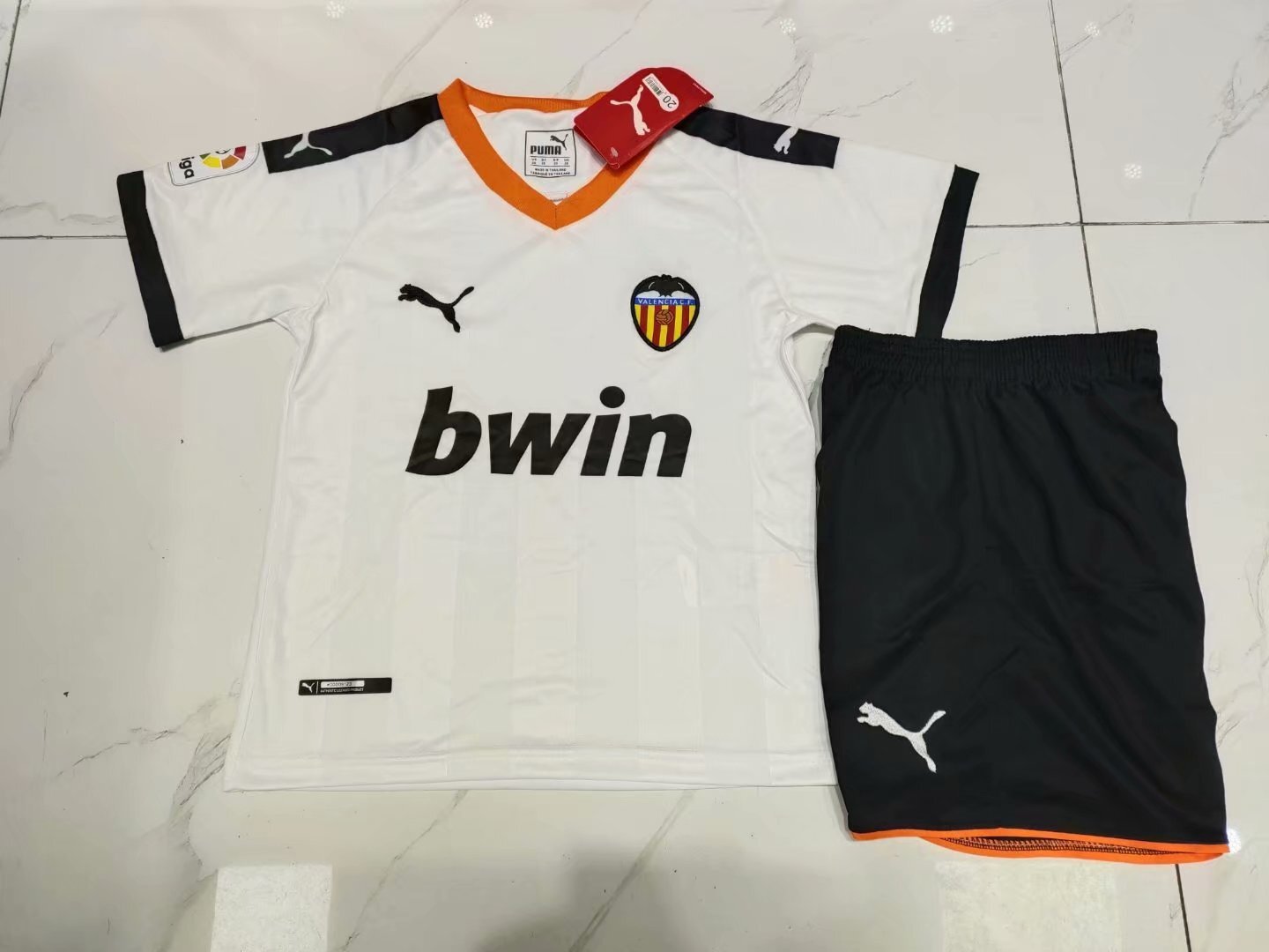 Valencia White Soccer Jersey sports jersey product view 1