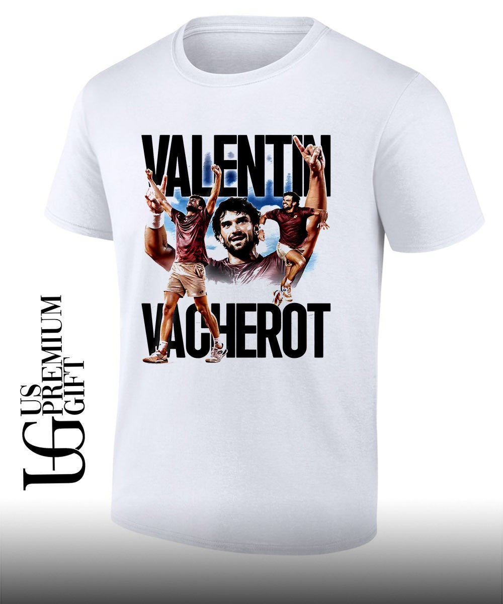 Valentin Vacherot Tennis player Feature graphic shirt Unisex T-shirt, Sweatshirt, Hoodie, Long Sleeve Tee - T-Shirt, Sweatshirt, Hoodie