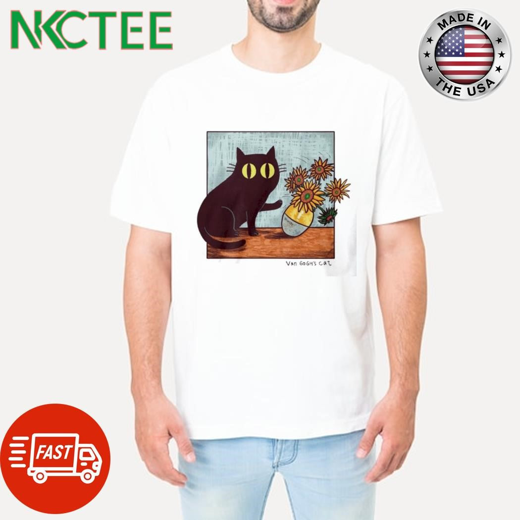 Van Gogh’s cat paint shirt Unisex T-shirt, Sweatshirt, Hoodie, Long Sleeve Tee - T-Shirt, Sweatshirt, Hoodie
