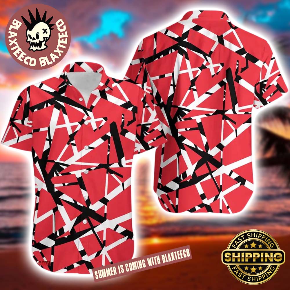 Van Halen Eddie Signature Pattern 2025 Hawaiian Shirt For Fans Unisex T-shirt, Sweatshirt, Hoodie, Long Sleeve Tee - T-Shirt, Sweatshirt, Hoodie