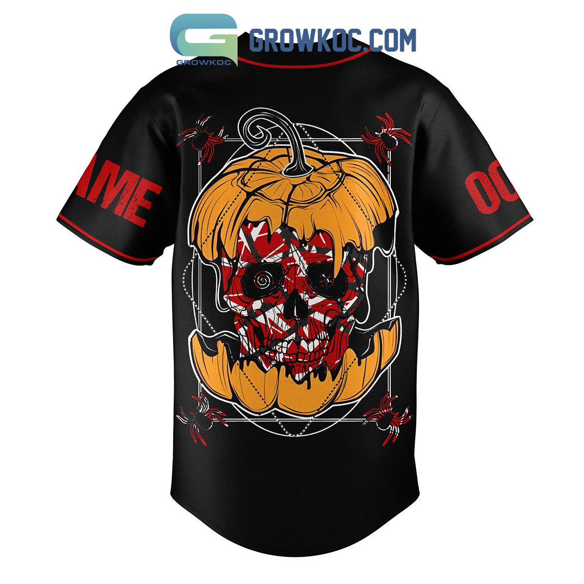 Van Halen Running With The Devil Personalized Baseball Jersey baseball jersey product view 3