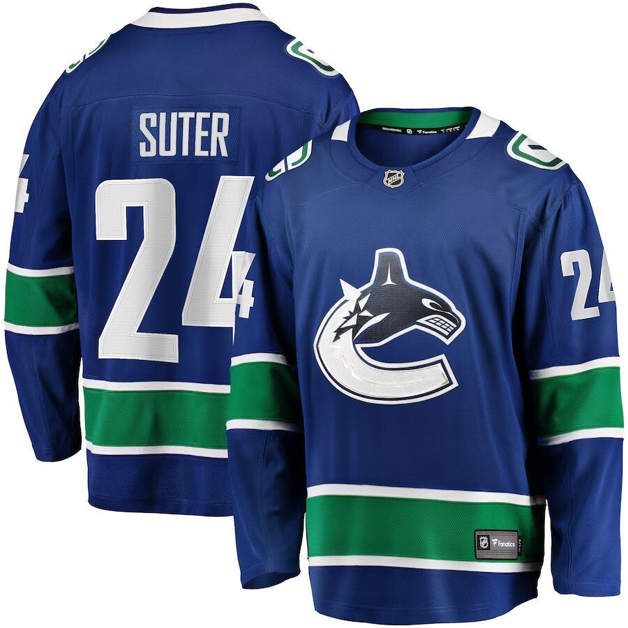 Vancouver Canucks #24 Pius Suter Home Premier Breakaway Player Jersey - Blue Hockey Jersey hockey jersey product view 1