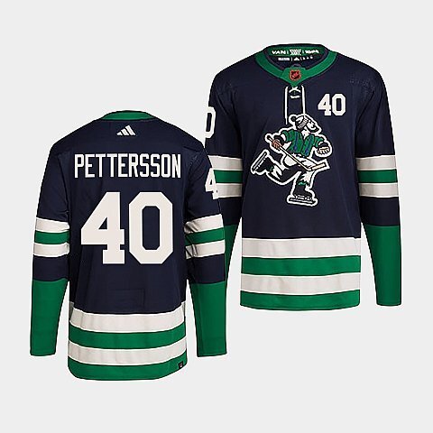 Vancouver Canucks #40 elias-pettersson-navy-2022reverse-retro-2.0-authentic-primegreen-jersey hockey jersey product view 1