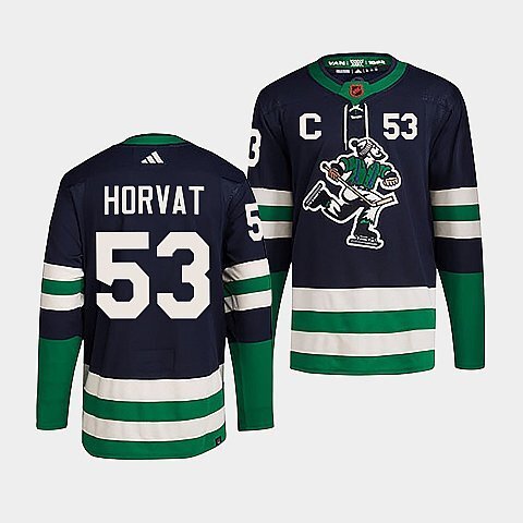 Vancouver Canucks #53 bo-horvat-navy-2022reverse-retro-2.0-authentic-primegreen-jersey Hockey Jersey hockey jersey product view 1