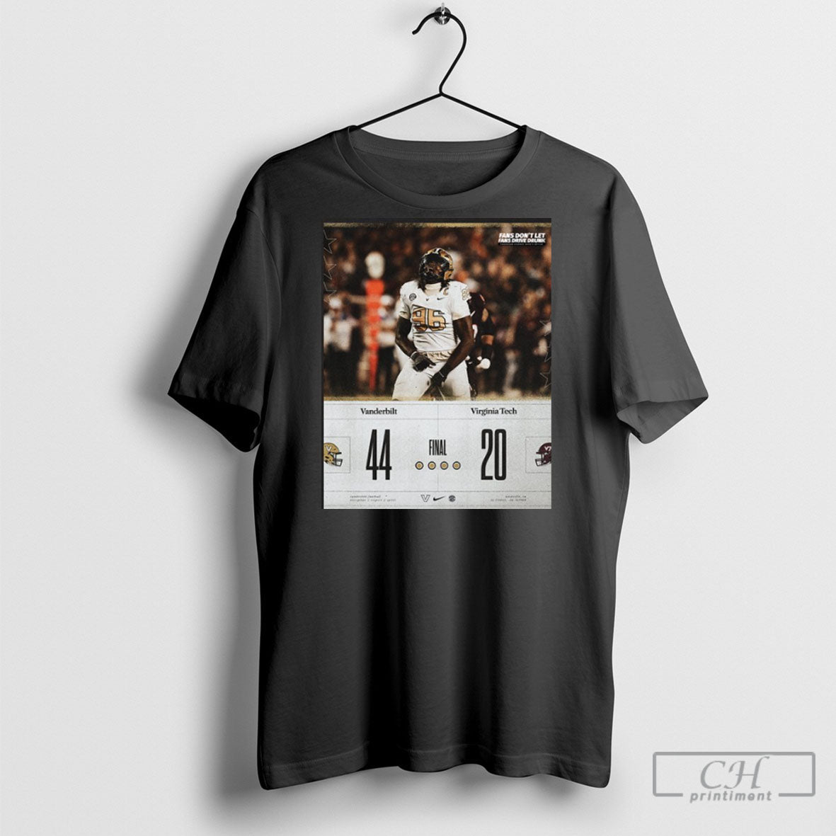 Vanderbilt Commodores Win 44 20 Virginia Tech Poster Unisex T-shirt, Sweatshirt, Hoodie, Long Sleeve Tee - T-Shirt, Sweatshirt, Hoodie