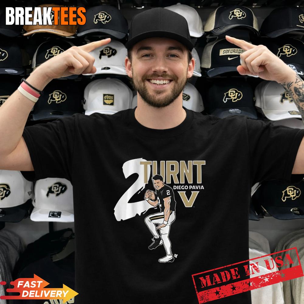 Vanderbilt Football Diego Pavia 2 Turnt Graphic Shirt Unisex T-shirt, Sweatshirt, Hoodie, Long Sleeve Tee - T-Shirt, Sweatshirt, Hoodie