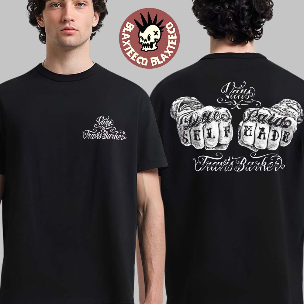 Vans X Travis Baker Blink 182 Tattoo Hands T-Shirt Unisex T-shirt, Sweatshirt, Hoodie, Long Sleeve Tee - T-Shirt, Sweatshirt, Hoodie