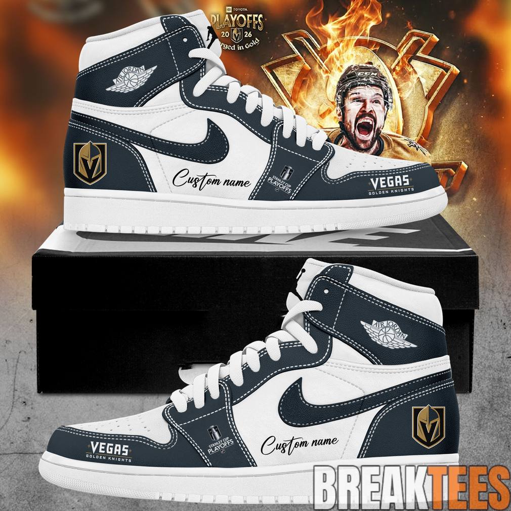 Vegas Golden Knights 2026 Stanley Cup Final Custom AJ1 Shoes Unisex T-shirt, Sweatshirt, Hoodie, Long Sleeve Tee - T-Shirt, Sweatshirt, Hoodie