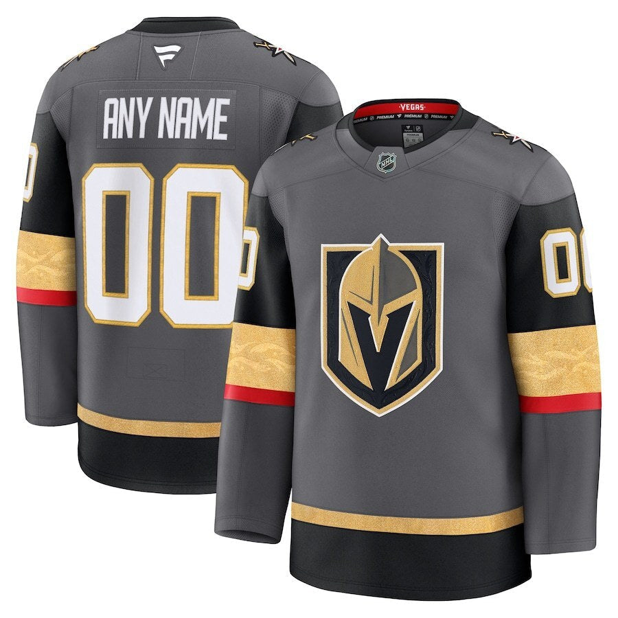 Vegas Golden Knights Fanatics Alternate Premium Custom Jersey - Gray Hockey Jersey hockey jersey product view 1