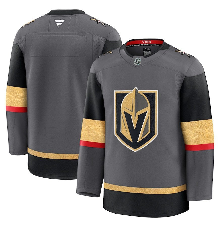 Vegas Golden Knights Fanatics Alternate Premium Jersey - Gray Hockey Jersey hockey jersey product view 1