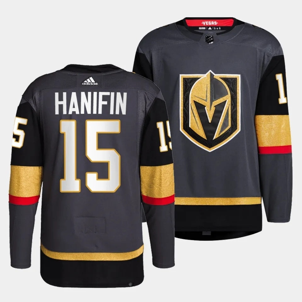 Vegas Golden Knights #15 Noah Hanifin Alternate Black Hockey Jersey hockey jersey product view 1
