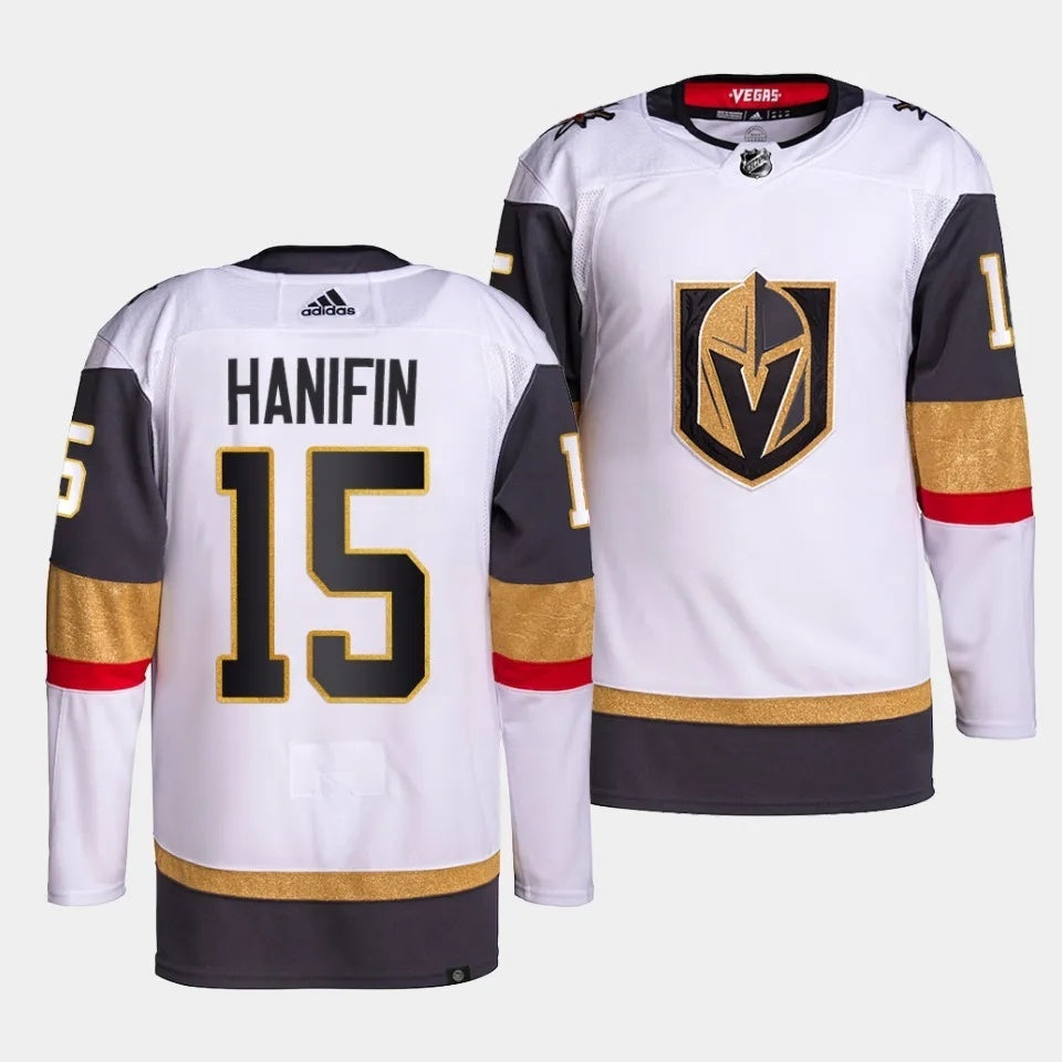 Vegas Golden Knights #15 Noah Hanifin Away White Hockey Jersey hockey jersey product view 1