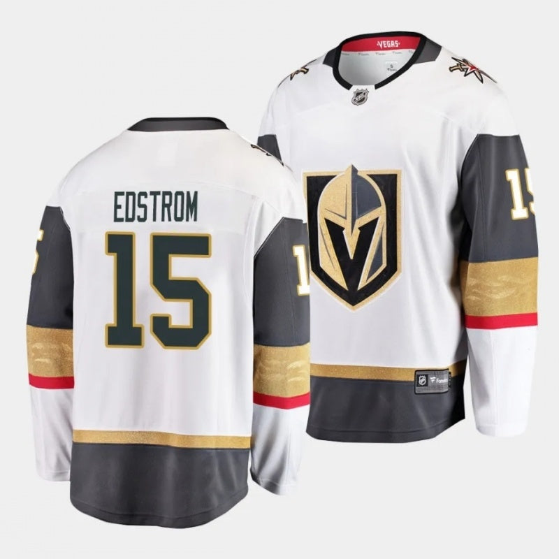 Vegas Golden Knights #15 david edstrom away white 2023 nhl draft Hockey Jersey hockey jersey product view 1