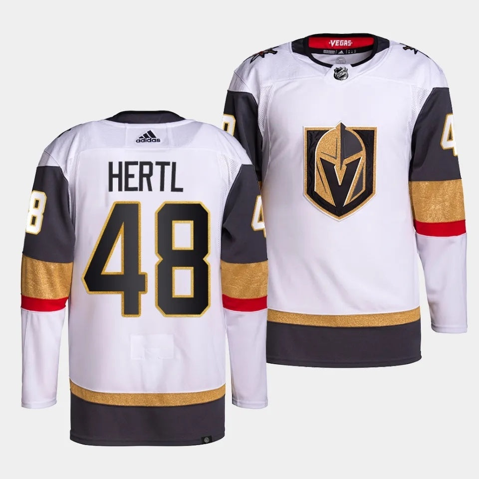 Vegas Golden Knights #48 Tomas Hertl Away White Hockey Jersey hockey jersey product view 1