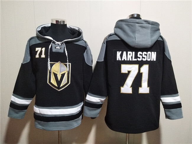 Vegas Golden Knights #71 William Karlsson Black Ageless Must-Have Lace-Up Pullover Hockey Jersey hockey jersey product view 1