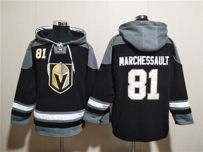 Vegas Golden Knights #81 Jonathan Marchessault Black Ageless Must-Have Lace-Up Hockey Jersey hockey jersey product view 1