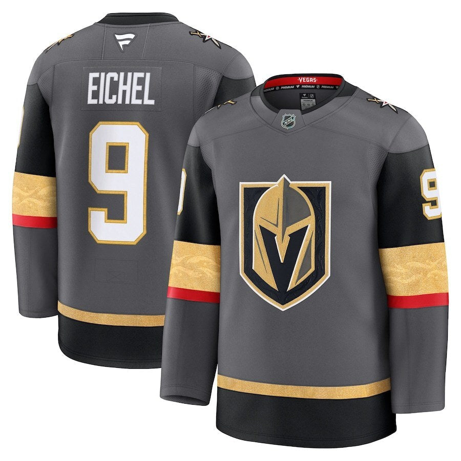 Vegas Golden Knights #9 Jack Eichel Alternate Premium Jersey - Gray Hockey Jersey hockey jersey product view 1