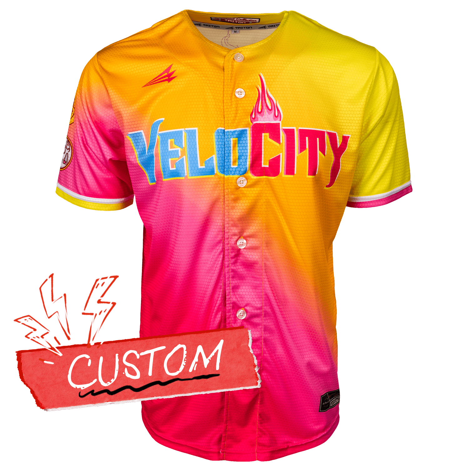 VeloCity Lifestyle Baseball Jersey *CUSTOM* baseball jersey product view 1