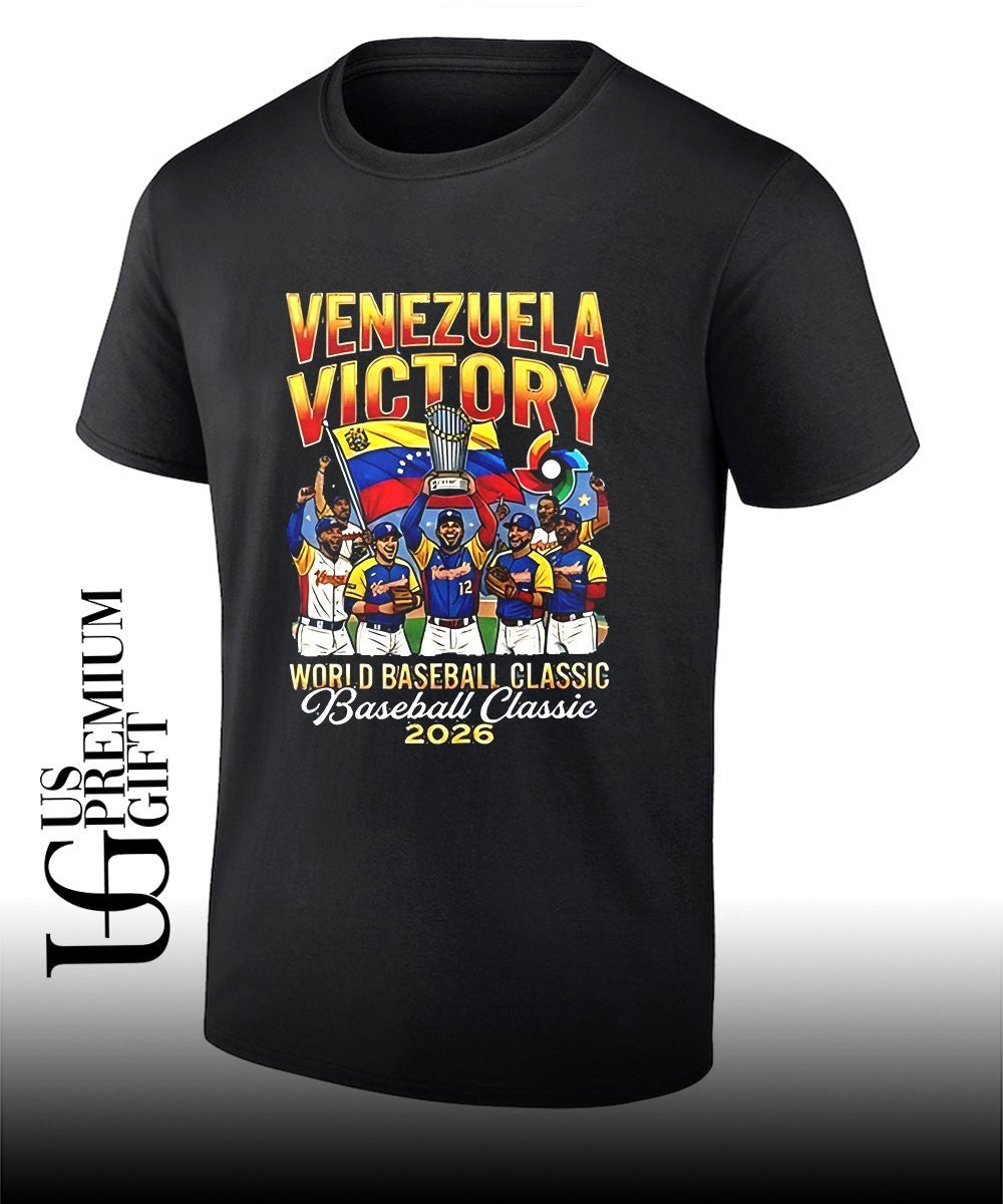 Venezuela Victory Champions 2026 World Baseball Classic shirt Unisex T-shirt, Sweatshirt, Hoodie, Long Sleeve Tee - T-Shirt, Sweatshirt, Hoodie