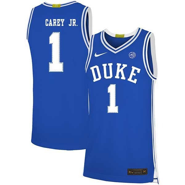 Vernon Carey Jr.1 Bule College Football Jersey football jersey product view 1