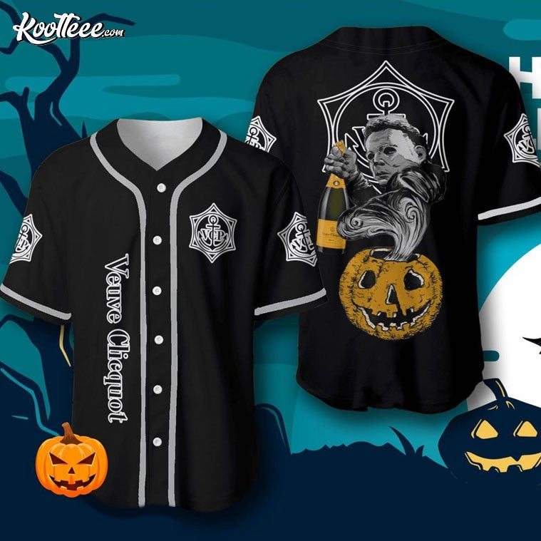 Veuve Clicquot Michael Myers Halloween Baseball Jersey baseball jersey product view 1